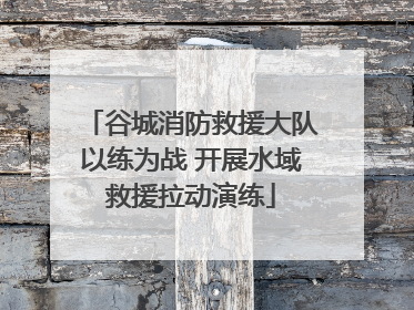 谷城消防救援大队以练为战 开展水域救援拉动演练