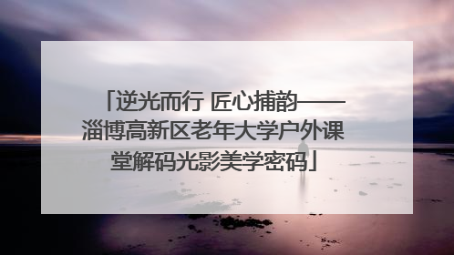 逆光而行 匠心捕韵——淄博高新区老年大学户外课堂解码光影美学密码
