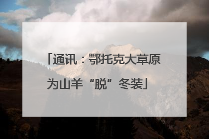 通讯：鄂托克大草原为山羊“脱”冬装