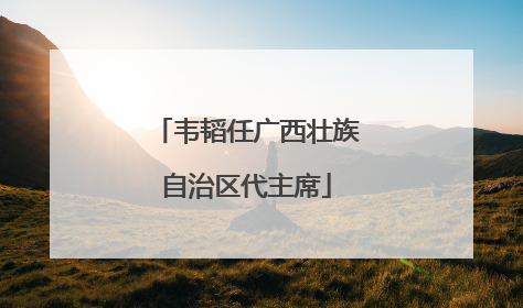 韦韬任广西壮族自治区代主席