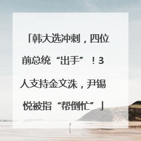 韩大选冲刺，四位前总统“出手”！3人支持金文洙，尹锡悦被指“帮倒忙”