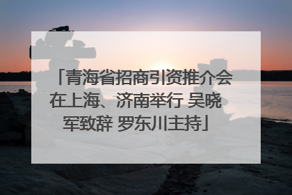 青海省招商引资推介会在上海、济南举行 吴晓军致辞 罗东川主持