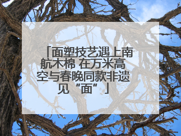 面塑技艺遇上南航木棉 在万米高空与春晚同款非遗见“面”