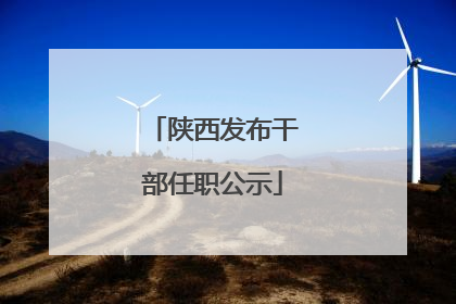 陕西发布干部任职公示