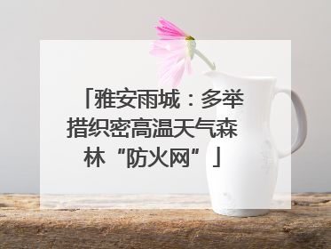 雅安雨城：多举措织密高温天气森林“防火网”