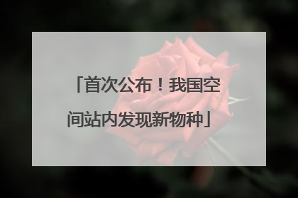 首次公布！我国空间站内发现新物种