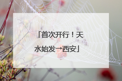 首次开行！天水始发→西安