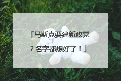 马斯克要建新政党？名字都想好了！