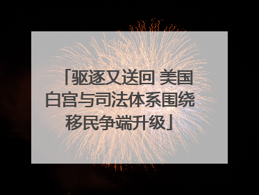 驱逐又送回 美国白宫与司法体系围绕移民争端升级