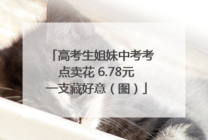 高考生姐妹中考考点卖花 6.78元一支藏好意（图）