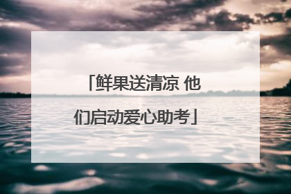 鲜果送清凉 他们启动爱心助考