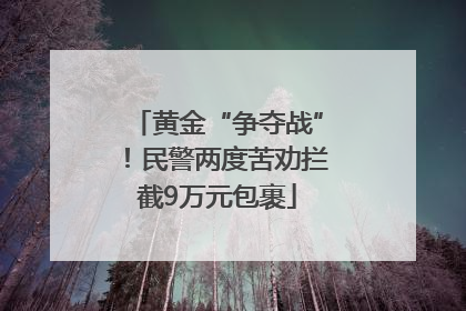 黄金“争夺战”！民警两度苦劝拦截9万元包裹