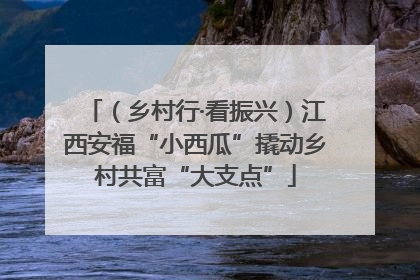 （乡村行·看振兴）江西安福“小西瓜”撬动乡村共富“大支点”