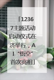 12367主题活动启动仪式在济举行，AI“悟空”首次亮相