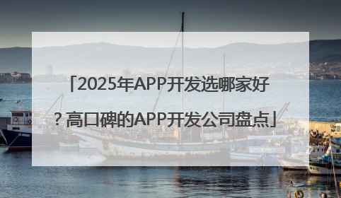 2025年APP开发选哪家好？高口碑的APP开发公司盘点