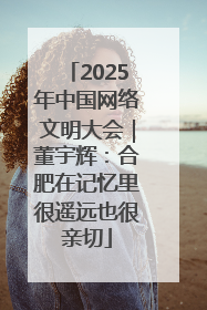 2025年中国网络文明大会｜董宇辉：合肥在记忆里很遥远也很亲切