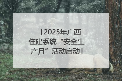 2025年广西住建系统“安全生产月”活动启动