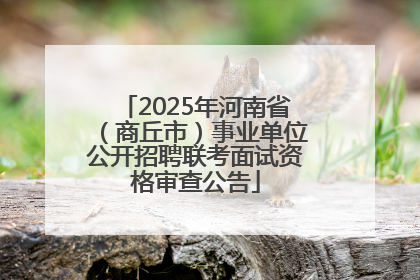 2025年河南省（商丘市）事业单位公开招聘联考面试资格审查公告