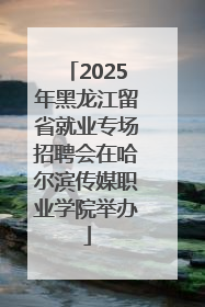 2025年黑龙江留省就业专场招聘会在哈尔滨传媒职业学院举办