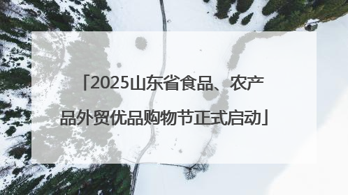 2025山东省食品、农产品外贸优品购物节正式启动