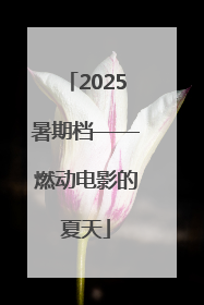 2025暑期档——燃动电影的夏天