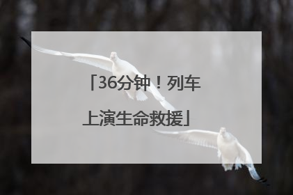 36分钟！列车上演生命救援