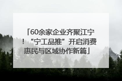 60余家企业齐聚江宁！“宁工品推”开启消费惠民与区域协作新篇