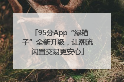 95分App“绿箱子”全新升级，让潮流闲置交易更安心