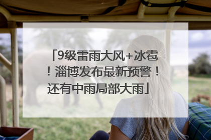 9级雷雨大风+冰雹！淄博发布最新预警！还有中雨局部大雨