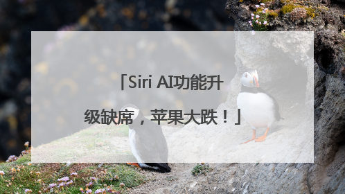 Siri AI功能升级缺席，苹果大跌！