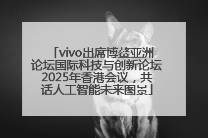 vivo出席博鳌亚洲论坛国际科技与创新论坛2025年香港会议，共话人工智能未来图景